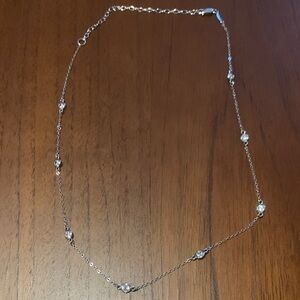Vintage PAJ Sterling Silver Necklace with Crystal Accents